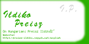 ildiko preisz business card